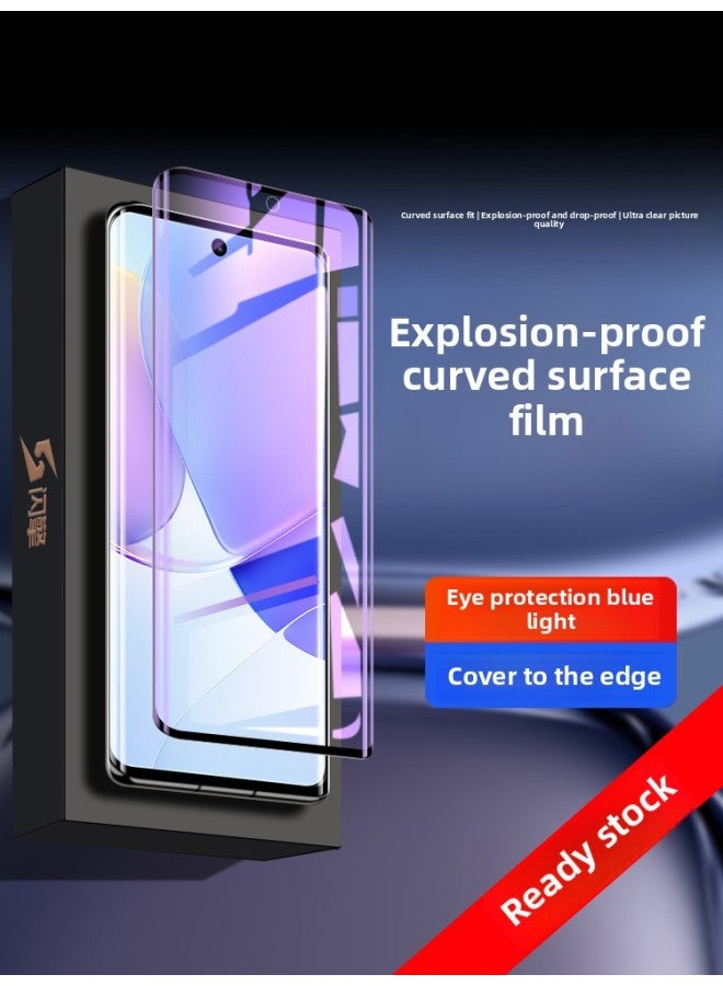 Applicable To For Huawei Nova9 Tempered Film Full Screen Full Coverage Nove9pro Mobile Phone Film Anti-fall Explosion-proof Protection 5G Melted-Colour:【curved Diamond Film★Upgraded Explosion-proof】 Enhanced Ultra-clear★3-pack-Size:For Huawei Nova 9 Pro - Image 2